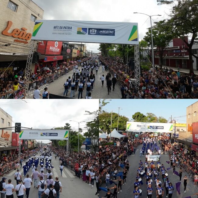 Milhares de pessoas prestigiam Desfile Cívico-militar em Jaboatāo Centro