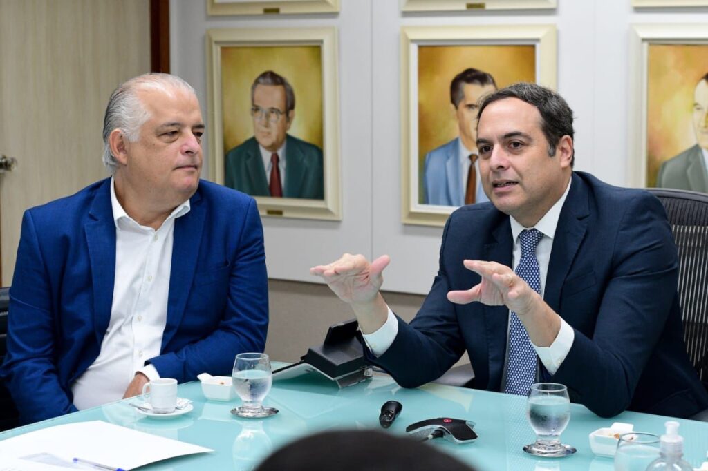 Ministro Márcio França e presidente do BNB, Paulo Câmara