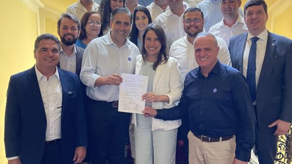 Pré-candidato a prefeito de Agrestina, Thiago Nunes se reúne com a governadora Raquel Lyra para tratar sobre demandas ao lado do deputado Joãozinho Tenório